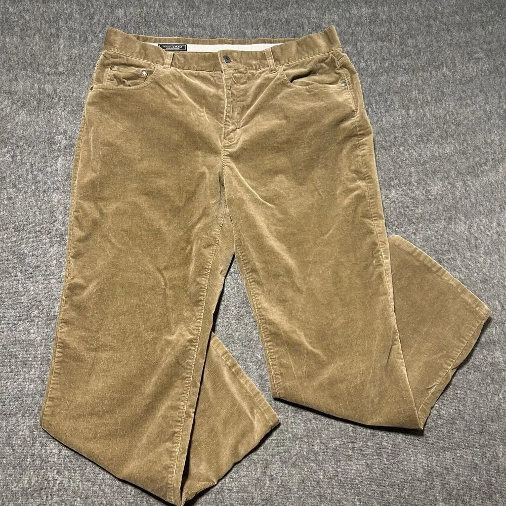 Williams & Kent Corduroy Pants‎ Mens 38 Beige Chino Straight Khaki Retro Casual